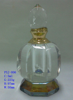 玻璃包装容器-供应优质水晶玻璃香水瓶/水晶瓶 人体 车用香水瓶PSJ-006-.